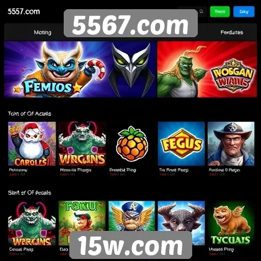 Avaliação da variedade de jogos disponíveis em 5567.com